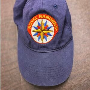 Distressed Royal Rangers Blue Baseball Cap Hat Adjustable Strap One Size
